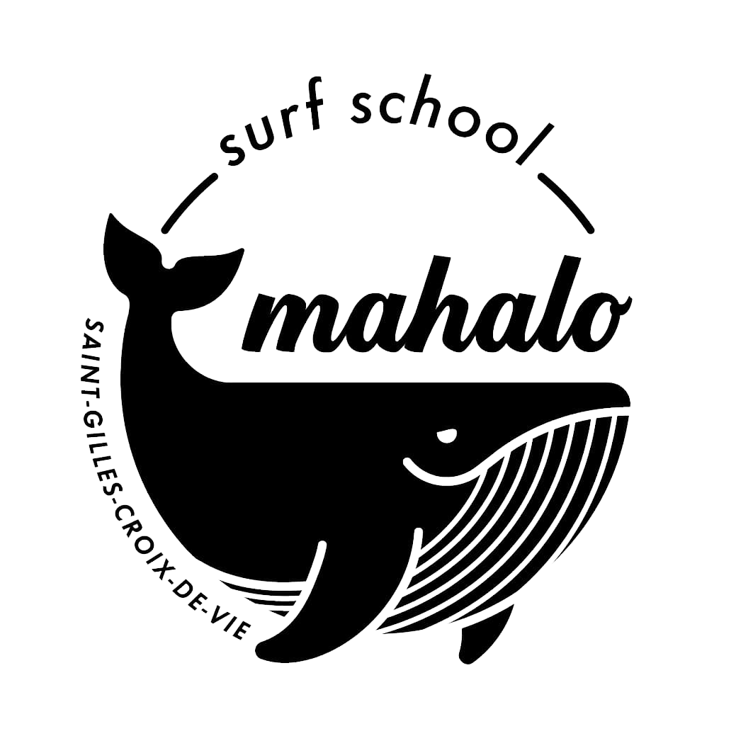 Mahalo surf school black logo home Mahalo surf school black logo home